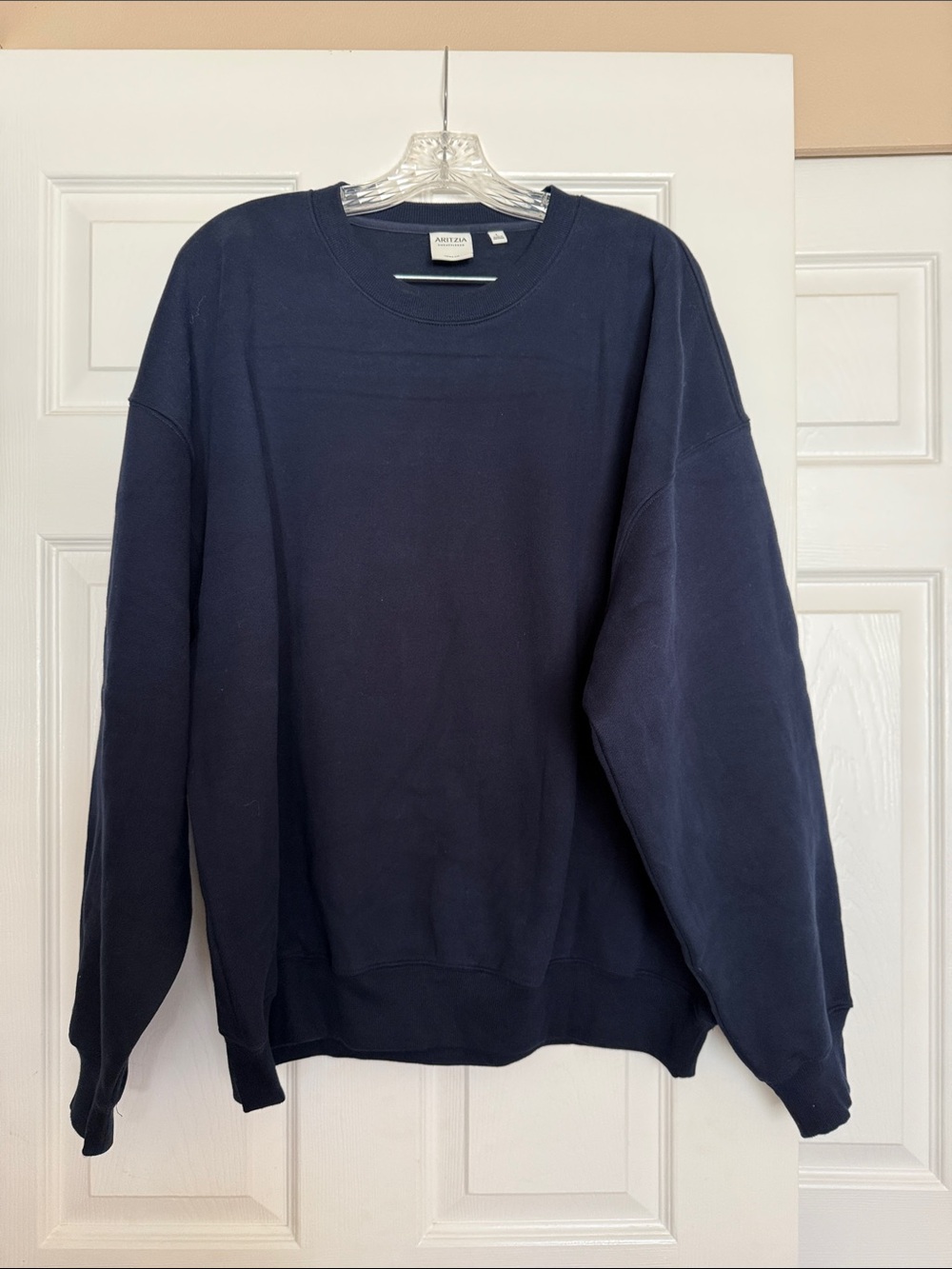 Aritzia Admiral New Cozy Sweatfleece Mega Crew Sweatshirt L
